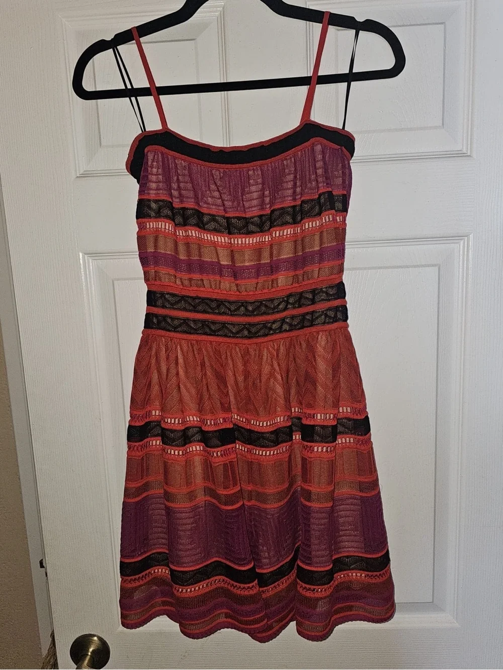 Missoni Knit Crochet Red Raspberry Romper Jumpsuit